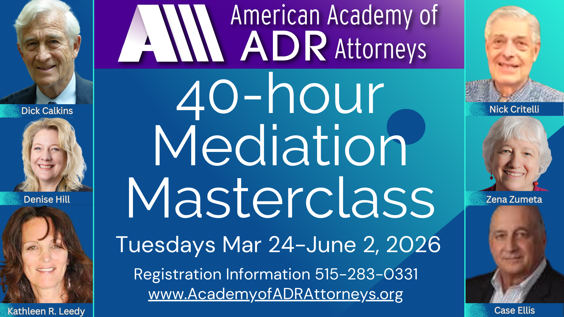 2026 Spring Masterclass Fall 2025 Calkins ADRl Masterclass